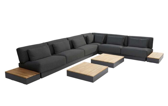 4 Seasons Ibiza Large Modular Set with Side Table and Two Coffee Tables 4 Seasons Ibiza Large Modular Set with Side Table and Two Coffee Tables