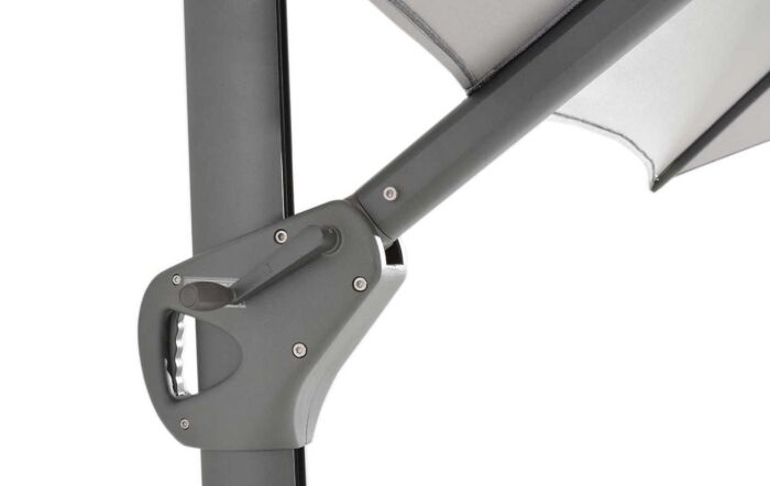 4 Seasons Outdoor Hacienda 300 x 400 cm Parasol with 125kg Siesta Granite Grey Base with Wheels - Grey