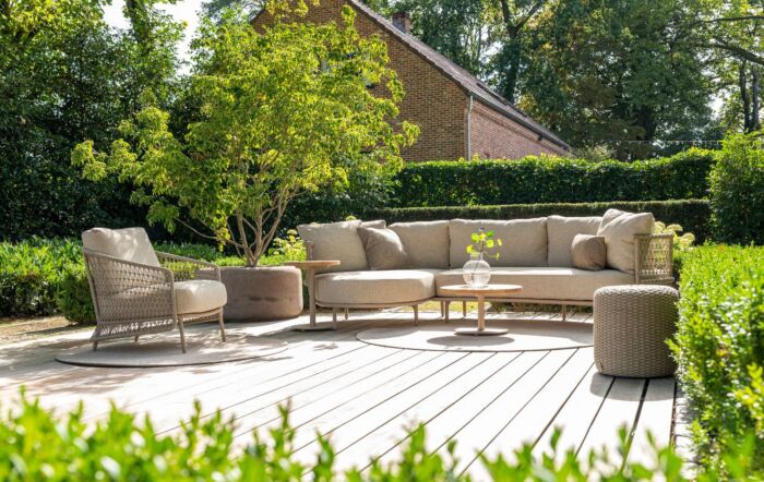 4 Seasons Outdoor Sardinia Garden Lounge Set With Chair & Volta Tables