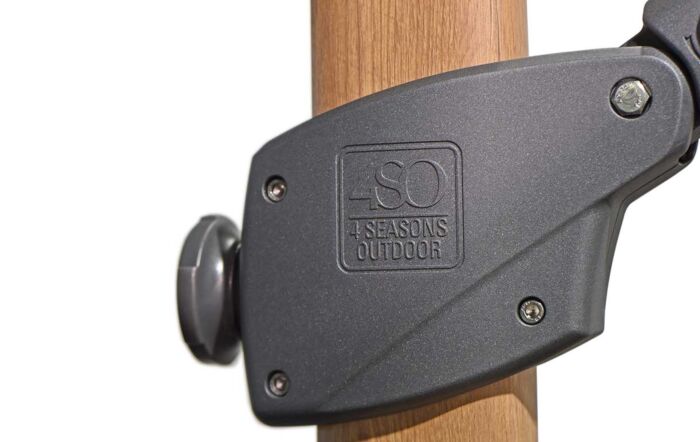 4 Seasons Outdoor Siesta Premium 3m Wood Effect Parasol with 125kg Wheeled Base 