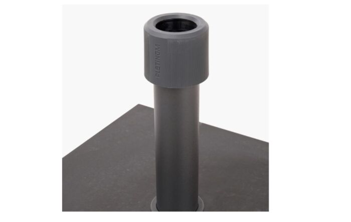 Pacific Lifestyle Black Polished Granite Wheeled Parasol Adjustable Support Base 40kg