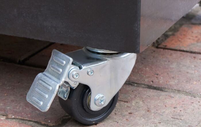 Pacific Lifestyle Riva 3 x 2 mt Luna Grey Parasol With 40kg Wheeled Base