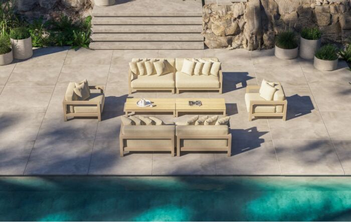 4 Seasons Outdoor Raffinato Lounge Set with Coffee Tables