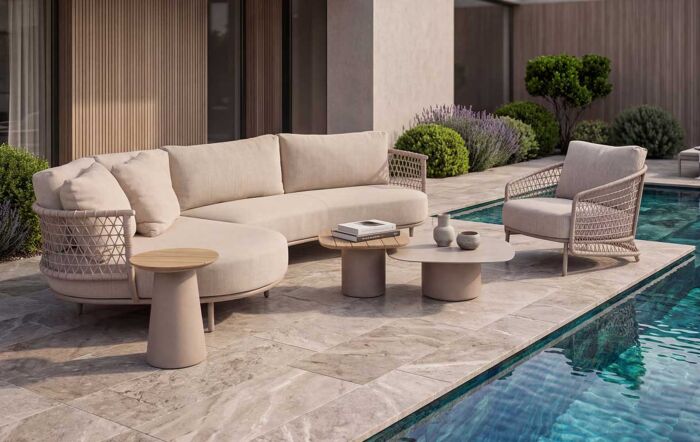4 Seasons Outdoor Sardinia Garden Lounge Set With Chair & Demi Tables