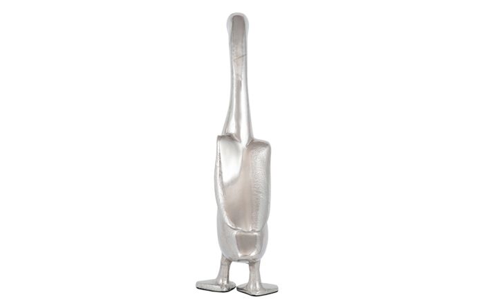 Pacific Lifestyle Silver Metal Large Duck Statue