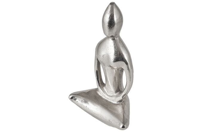 Pacific Lifestyle Shiny Nickel Sitting Statue 