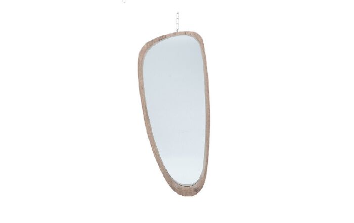 Pacific Lifestyle Natural Wood Veneer Teardrop Shaped Mirror