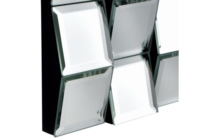 Pacific Lifestyle Mirrored Glass Tile Round Wall Mirror