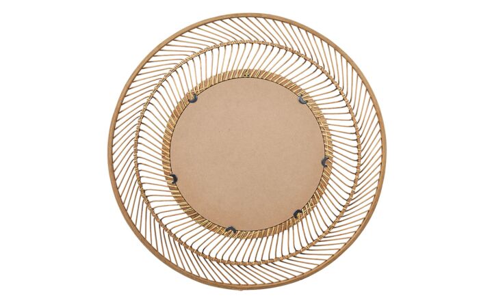Pacific Lifestyle Gold Metal Fretwork Round Wall Mirror Pacific Lifestyle Gold Metal Fretwork Round Wall Mirror