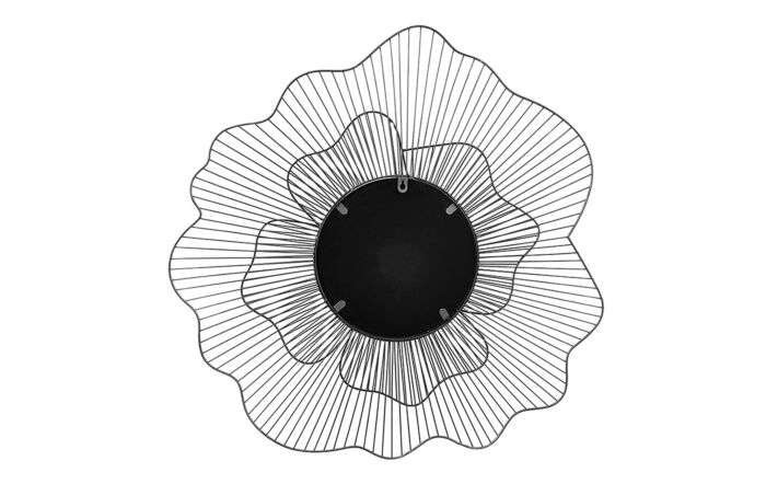 Pacific Lifestyle Black Metal Floral Frame Round Wall Mirror Pacific Lifestyle Black Metal Floral Frame Round Wall Mirror