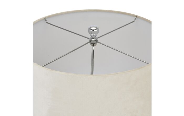 Hill Interiors Adonis Metallic Glass Lamp With Velvet Shade