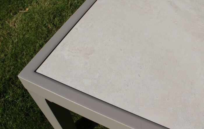 JB Furniture Exclusive Hartforth Two Seat Aluminium Garden Sofa Set - Cream