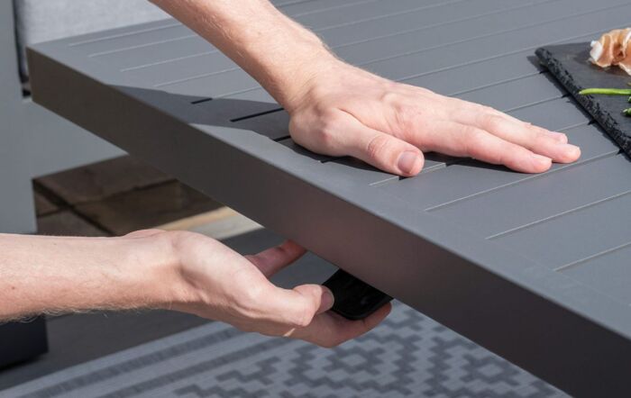 Maze Amalfi Corner Dining Set with Adjustable Table - Grey