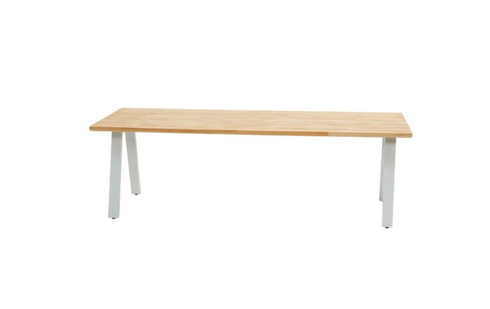 4 Seasons Outdoor Ambassador 240 Teak Dining Table With Grey Legs