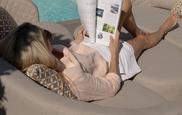 Maze Ambition Curve 3 Seater Sofa  Daybed - Oatmeal