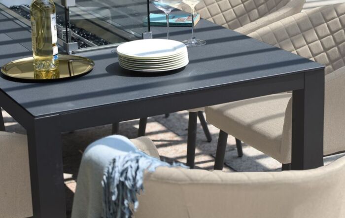 Maze Ambition 8 Seat Rectangular Fire Pit Dining Set Maze Ambition 8 Seat Rectangular Fire Pit Dining Set
