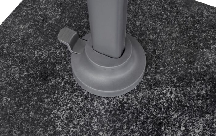 Pacific Lifestyle Nexus T2 3m Square Cantilever Parasol With Ancona 90kg Ceramic Wheeled Base - Anthracite/Faded Black