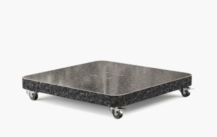 Pacific Lifestyle Challenger T2 3m Square Taupe Free Arm Parasol & 90kg Wheeled Base