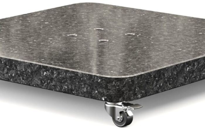 Pacific Lifestyle Ancona Anthracite Round Edge Granite 120kg Wheeled Parasol Base