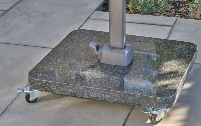 Pacific Lifestyle Ancona Anthracite Round Edge Granite 120kg Wheeled Parasol Base