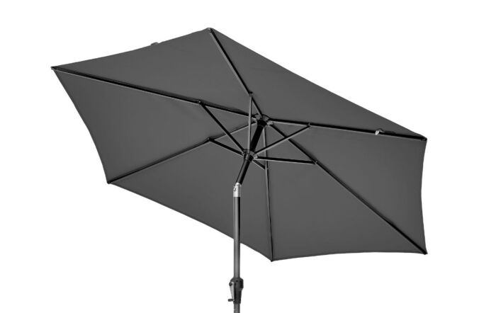 Pacific Lifestyle Riva 2.5m Anthracite Parasol & 40kg Ceramica Grey Wheeled Base