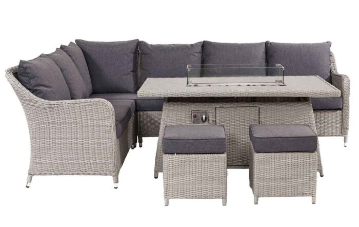 Antigua corner sales dining set