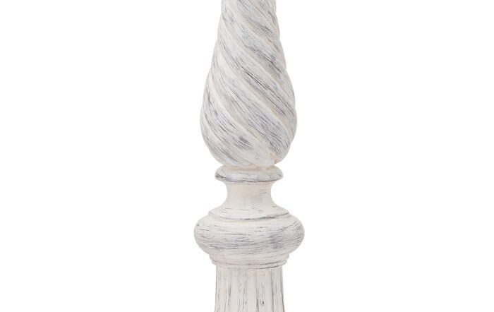 Hill Interiors Antique White Large Twisted Candle Column