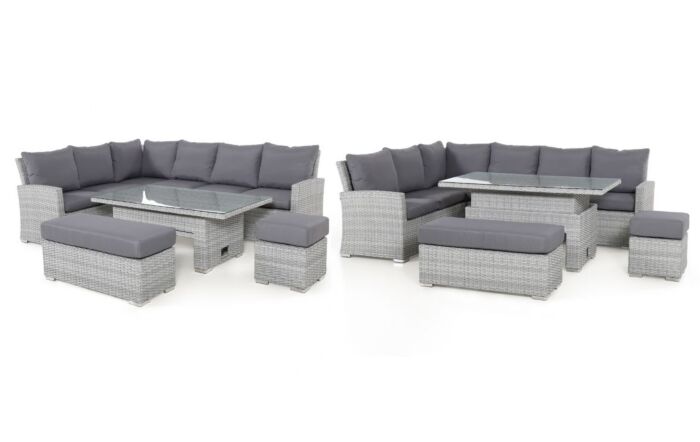 Maze Ascot Rattan Adjustable Corner Dining Set