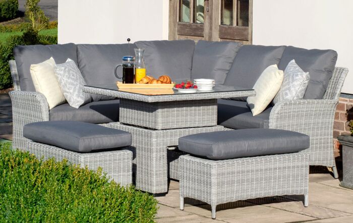 Maze Ascot Corner Adjustable Dining Set