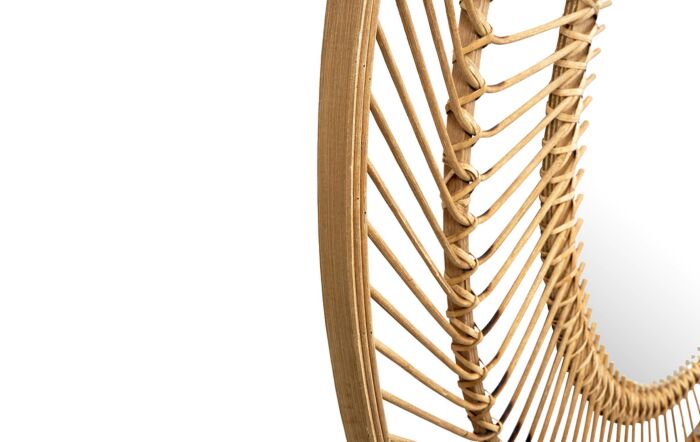 Pacific Lifestyle Bamboo Round Wall Mirror Small