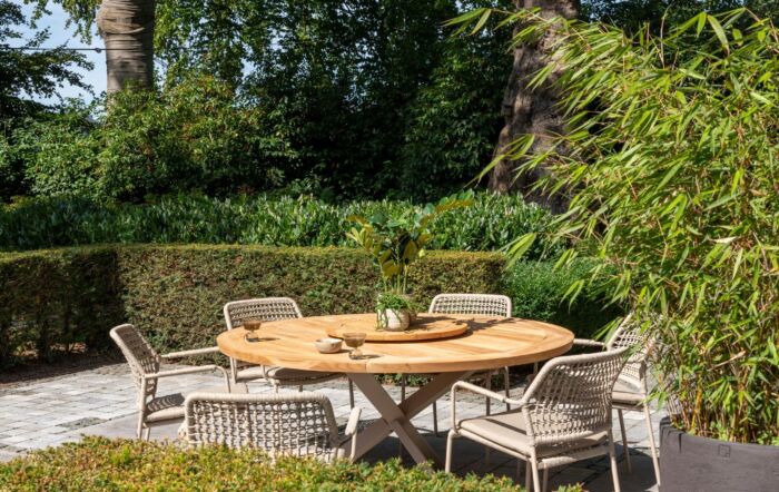 4 Seasons Outdoor Barista 6 Seat Teak Dining Set 