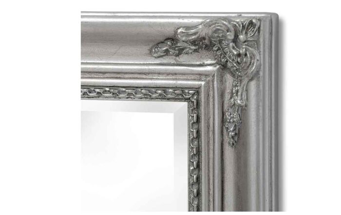 Hill Interiors Baroque Slimline Antique Silver Full Length Mirror