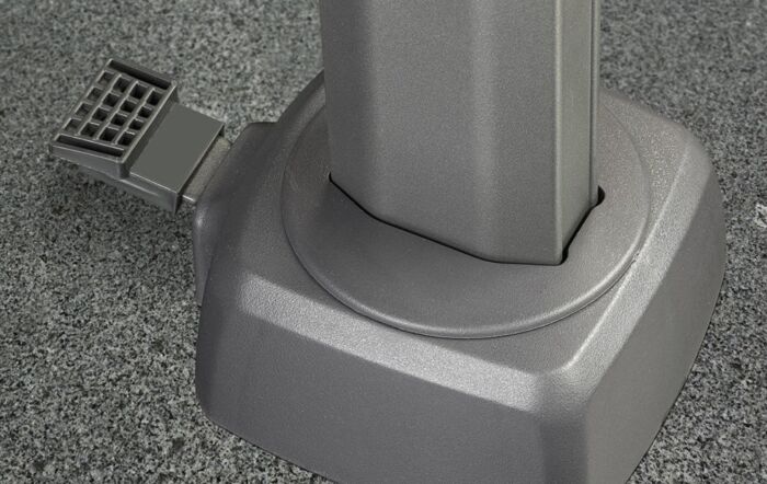 Pacific Lifestyle Voyager T1 3m Round Champagne Free Arm Parasol with 90kg Wheeled Granite Base