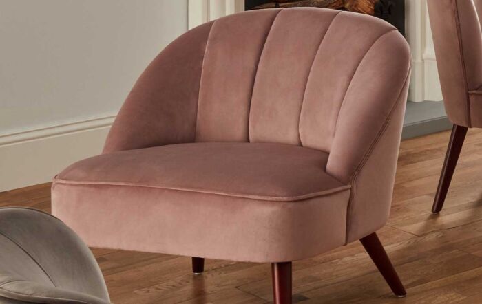 Pacific Lifestyle Portofino Blush Pink Velvet Chair 