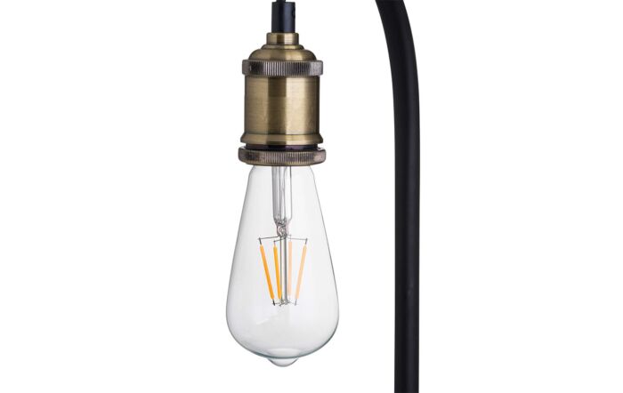 Hill Interiors Industrial Black And Brass Desk Lamp Inc Bulb