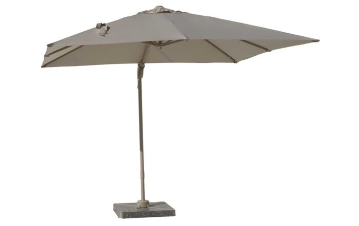 Bramblecrest Chichester 3m Square Cantilever Parasol with Granite Base and FREE Cover - Mocha