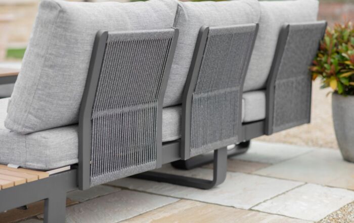 Bramblecrest Brooklyn L-Shape Sofa with Rectangle Coffee Table - Anthracite