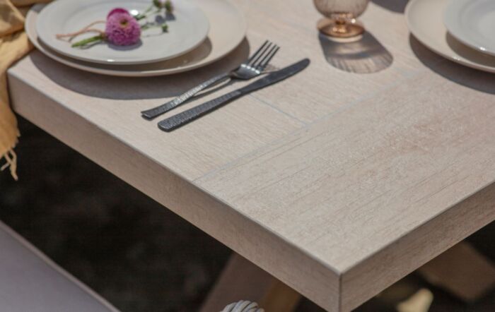 Bramblecrest Monterey Deluxe Vogue Rattan 8 Seat Rectangle Dining Set - Sandstone