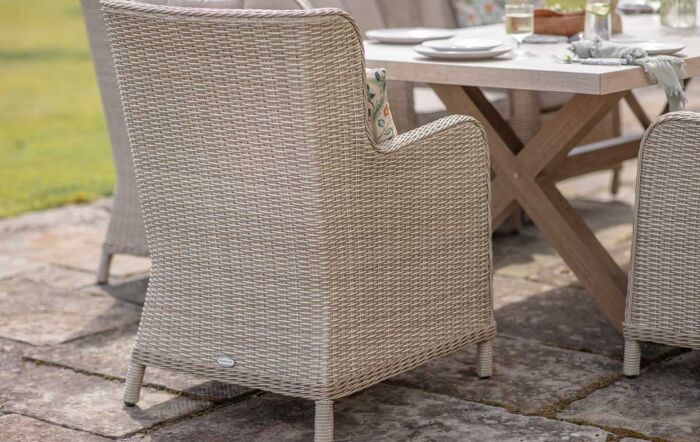 Bramblecrest Chedworth Eight Seater Rectangle Garden Dining Set - Sandstone
