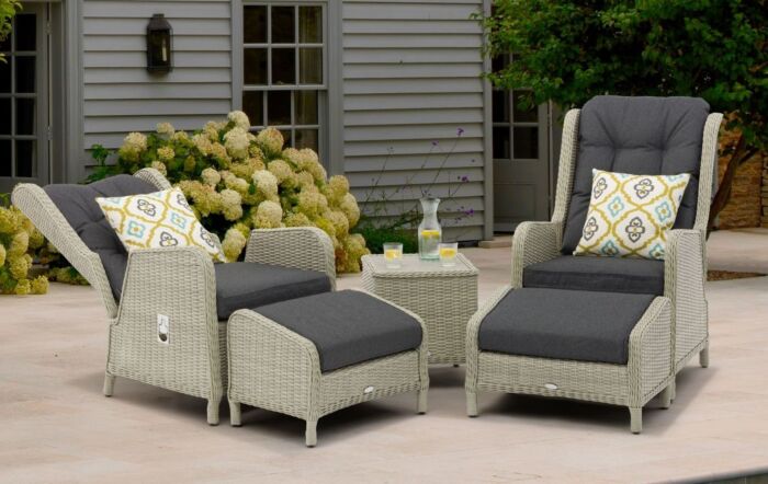 Bramblecrest Chedworth Garden Recliner Set - Grey Bramblecrest Chedworth Garden Recliner Set - Grey