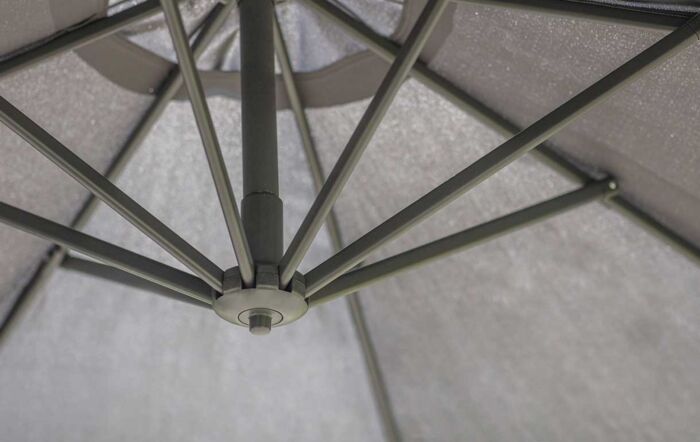 Bramblecrest Gloucester 3M Round Grey Parasol - includes FREE COVER