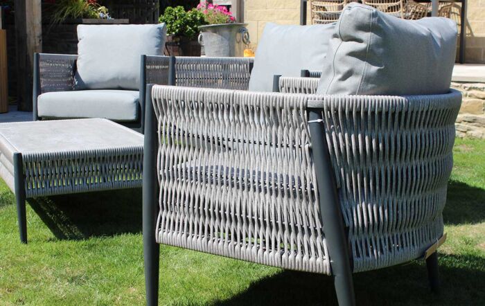 Bramblecrest Mauritius Grey Two Seater Garden Sofa Set Bramblecrest Mauritius Grey Two Seater Garden Sofa Set