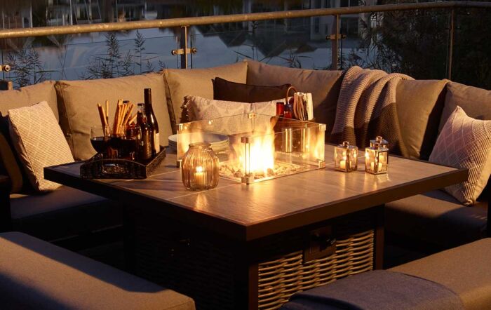 Bramblecrest Portofino Square Firepit Set JB Furniture