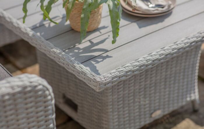 Bramblecrest Tetbury Mini Outdoor Corner Sofa Set with Adjustable Table - Graphite