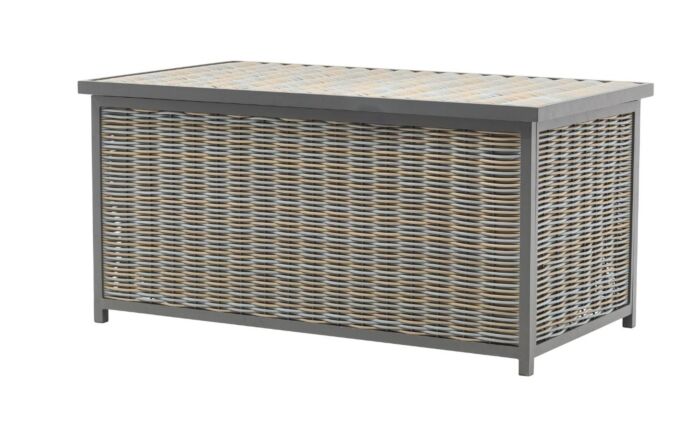 Bramblecrest Tuscan Rattan Large Cushion Storage Box with Liner