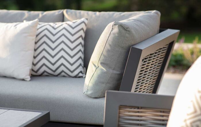 Bramblecrest Tuscan Modular L-Shape Sofa, Large Rectangle Piston Table, Long Bench & Chair