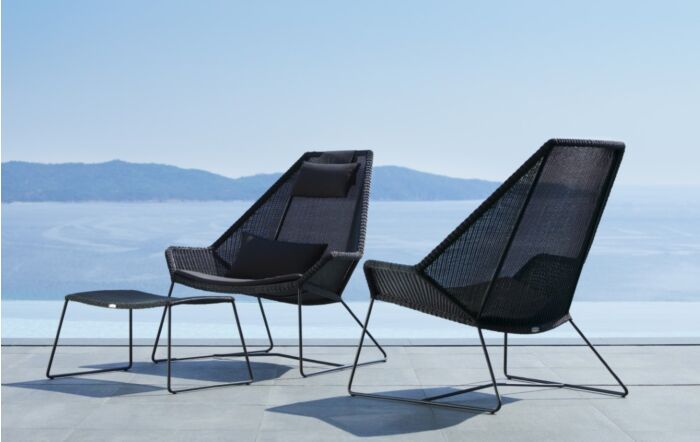 High back Breeze chairs - black weave