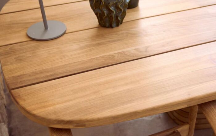 Cane-Line 6 Seat Oval Mellow Dining Set - Teak