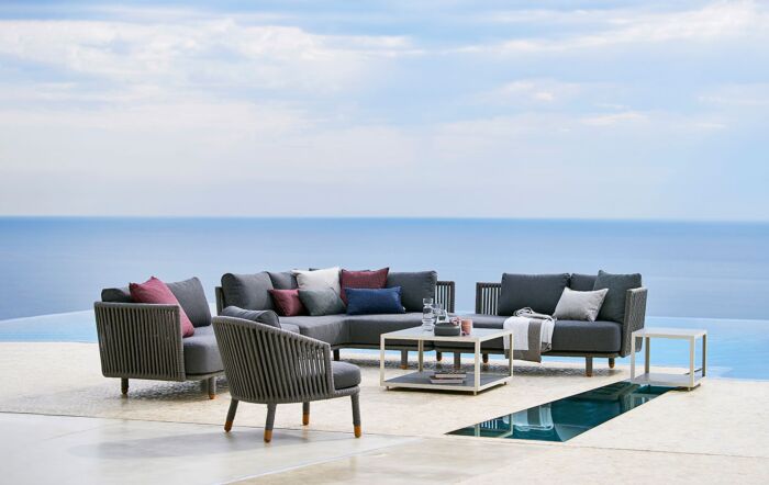 Small Santander Corner sofa with optional extra teak Gabor table Small Santander Corner sofa with optional extra teak Gabor table