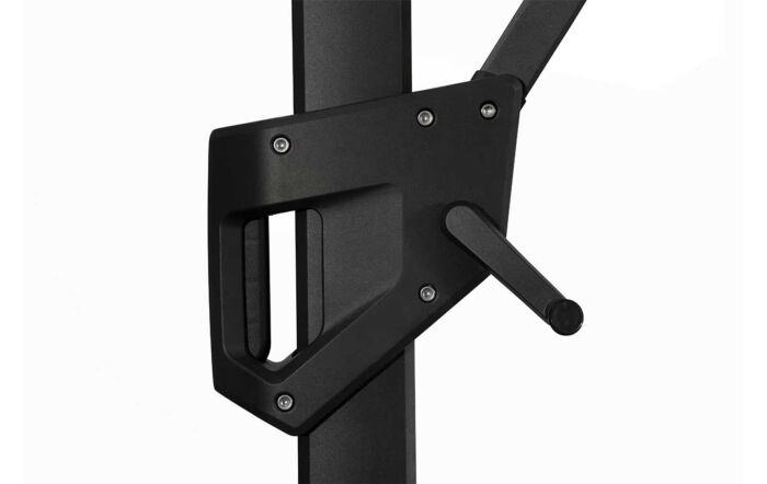 Cane-Line Side Arm Hyde Luxe Tilt Parasol 3m x 3m Anthracite Square With Concrete Base 